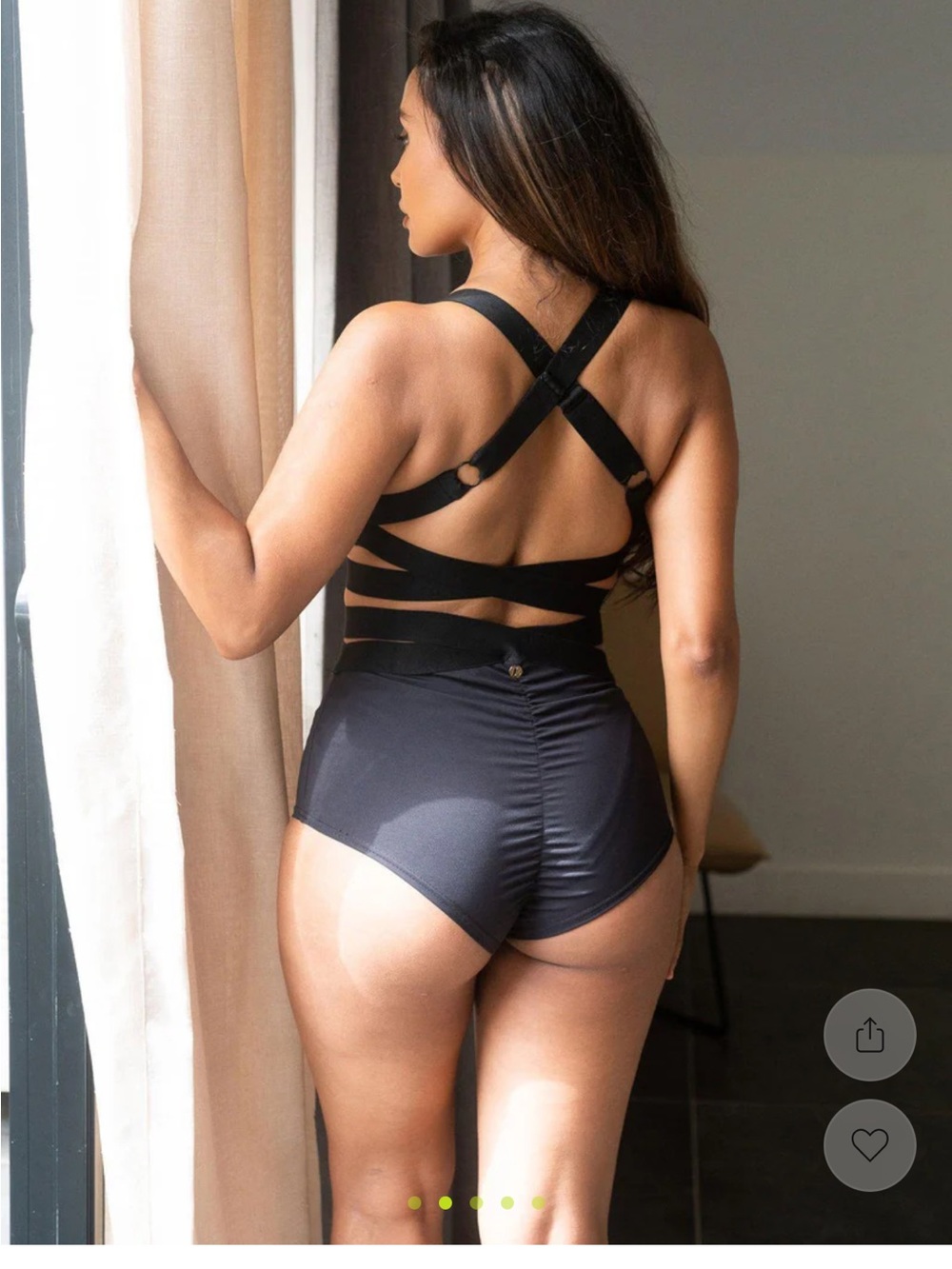Lunalae Tara Black High-Waist pole bottoms